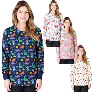 Print Scrub Jacket Hospital Uniform Unisex Moisture Wicking Split <b>Set</b> For <b>Doctors</b> Nurses Workwear Size S XXL - Product Image 3