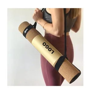 Eco amigável ioga mat viagem 3mm 5mm orgânico joga bambu natural 4mm com logotipo personalizado cortiça ioga mat borracha natural