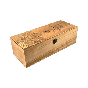 Custom Enkele Wijnkist Massief Esdoorn Hout Houten Geschenkdoos Houten Kist Voor Wijn Beschilderd Decoratief <span class=keywords><strong>Model</strong></span> Voor Wijn Wijnfles Geval - Product Image 1
