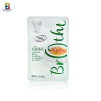 Pochette flexible personnalisée sac à barrière élevée prêt à manger pochette d'emballage alimentaire cornue pour thon