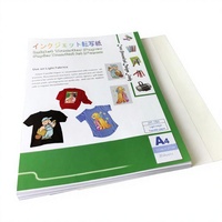 Papier transfert à jet d'encre HT-150EX pour transfert à chaud et à froid, idéal pour l'impression de motifs à grille jaune sur le dos, adapté à la thermocollation