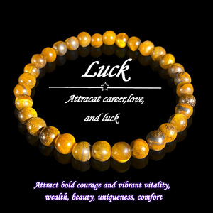 Bracelet DAISY xiaod, un accessoire en cristal d'œil de tigre naturel de 6 mm qui attire la carrière, l'amour, la chance, le <span class=keywords><strong>courage</strong></span> et - Product Image 1