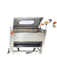 Heetverkopende palmvruchten borstel reinigingsmachine wortelrollerborstel gember kurkuma wasmachine automatische fruitwasmachine