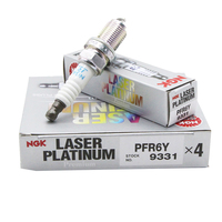 Bougies d'allumage en platine laser Premium PFR6Y 9331 Améliorent les performances du moteur Réduisent la consommation de carburant