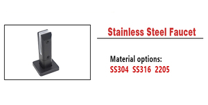 Thép không gỉ Kính lan can hàng rào ban công có thể điều chỉnh Spigot kẹp vuông 190mm kính lan can Spigot hàng rào - Product Image 2