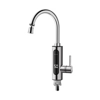 Chauffe-eau électrique instantané moderne pour cuisine, affichage numérique, onduleur, température constante, acier inoxydable 360