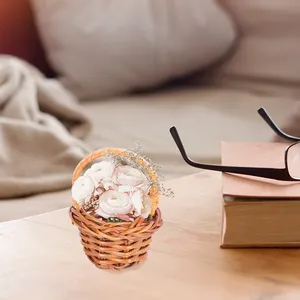 12pcs Set Mini Wooden Woven Eco-Friendly Easter Storage <strong>Baskets</strong> for Dollhouse Easter Candy &amp; Party Favors Decor - Product Image 3
