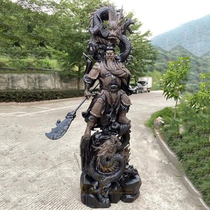 Sculpture de statue <span class=keywords><strong>Guan</strong></span> <span class=keywords><strong>Yu</strong></span> grandeur nature en bronze coulé décoration extérieure - Product Image 3