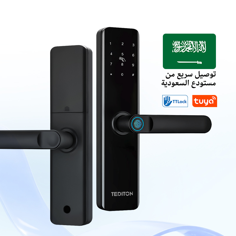 Tediton TTlock Smart Door Handle Lock Digital Electronic Biometric Fingerprint Keypad Smart Door Lock for wooden Door · image 3