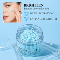 Crème en capsules végétaliennes pour tous types de peau, à usage diurne, avec logo client, acide hyaluronique et peptides, pour réduire les rides, l'âge, les taches brunes