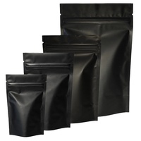 Thermoscellage petite taille matériau de qualité alimentaire noir mat mylar pochette ziplock