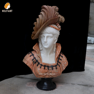 Statue de tête en marbre de haute qualité sculptée à la main, <span class=keywords><strong>sculpture</strong></span> de <span class=keywords><strong>buste</strong></span> de <span class=keywords><strong>femme</strong></span> en pierre assortie à la couleur pour villa - Product Image 3