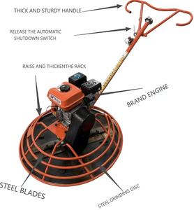 Dài bảo hành 1 năm động cơ-powered hiệu quả cao đi bộ-phía sau 100 mét bê tông vỉa hè điện <span class=keywords><strong>trowel</strong></span> Máy đánh bóng - Product Image 2