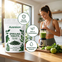Ausreson OEM/ODM – Comprimés de Spiruline à Marque Blanche – Approvisionnement Direct Usine – Pur Naturel Biologique Certifié ISO – Comprimés de Spiruline 300mg 500mg