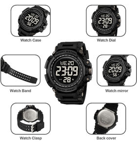 Reloj Deportivo Digital SKMEI 2422 para Hombre con Pantalla Grande, Resistente al Agua, Alarma con Luz Fría, Resistencia al Agua de 5 ATM, Caja de Plástico - Product Image 4