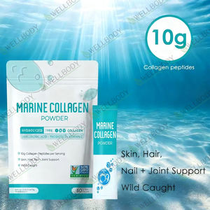 WELLBODY Collagène marin hydrolysé pur avec acide hyaluronique en <span class=keywords><strong>poudre</strong></span> pour le soutien immunitaire des adultes et les <span class=keywords><strong>bienfaits</strong></span> pour la beauté - Product Image 2