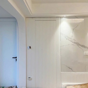 Living Room <b>TV</b> <b>Wall</b> Protective Panel with Hidden Door Sofa Feature Wood Minimalist Decorative <b>Cabinet</b> for Hotel Apartment Use - Product Image 6