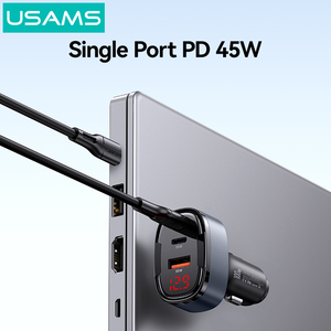 Usams mới nhanh 100W USB Car Charger LED hiển thị kỹ thuật số PPS thông minh sạc nhanh tương thích với <span class=keywords><strong>iPhone</strong></span> loại 2.1A - Product Image 3