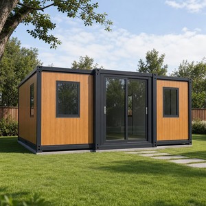 Maison conteneur extensible pour salle de classe temporaire, extension préfabriquée d'école avec porte centrale large - Product Image 3