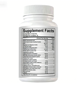 Cápsulas de Complejo para el Azúcar en la Sangre, Suplemento Herbal OEM/ODM, Hoja de Banaba, Melón Amargo, Vitaminas y Minerales, Apoyo para una Glucosa Saludable - Product Image 5