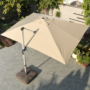 Sombrilla de Patio Cuadrada de Aluminio Impermeable 3*4, Estilo Romano, para Jardín, con Luz LED, en Oferta - Product Image 1