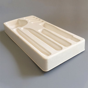 Venda quente Biodegradável Wet Press Branco Set Polpa Bandeja Ambientalmente Amigável Polpa Moldada Insert - Product Image 3
