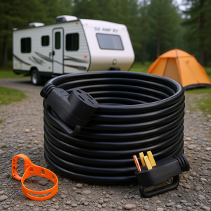 Cable de Extensión para RV de 50 Amperios y 15 Metros, Cable de Alimentación de Cobre Resistente para Remolques y Campers - Product Image 2