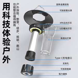 Antuke Portable Camping <b>Lantern</b> Led Light 6V Rechargeable Emergency Outdoor Tent <b>Lamp</b> With 50000H Lifespan - Product Image 3