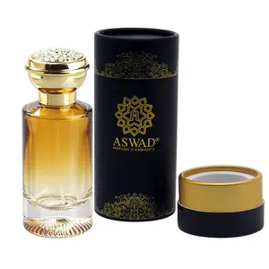 luxury design perfume packaging gold kraft boxes round fragrance bottles gift box