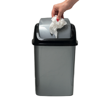 Seau de rangement en plastique compact couvercle pivotant facile à nettoyer petite poubelle pour comptoirs de cuisine à domicile salle de bain poubelle durable