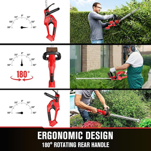 Taille-haie sans fil industriel léger 20V 22 pouces, compact et portatif, pour bricolage, coupe-herbe et arbustes, batterie au lithium - Product Image 4