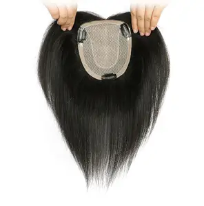 Perruque toupet 100% naturelle en soie pour femme, cheveux humains, Base en soie, avec Closure, vente en gros, prêt à livraison, 12*14