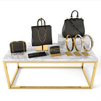 Boutique Boutique Meubles Vêtements Magasin Présentoir Or Métal Sac À Main Sac À Main Tableau D'affichage