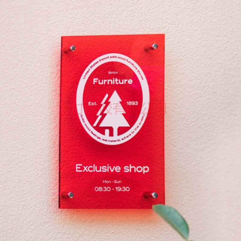 Internet Celebrity INS Acrylic Billboard Nameplate Sign Display Card LED Light Advertising Light Boxes for Clothing Store