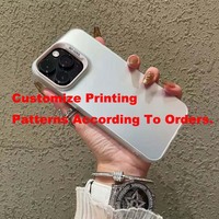 Coque de téléphone portable en TPU et PC avec impression rayée Big Wave et clé argentée électroplaquée pour iPhone X, XR, XS, 11, 12, 13, 14, 15, 16, 17, 18 Pro Max