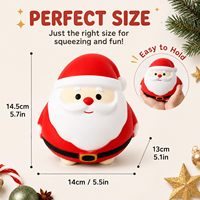 Jouet sensoriel souple personnalisé avec logo, grande taille, Père Noël, bonhomme de neige et renne, idéal pour les cadeaux de fête de Noël