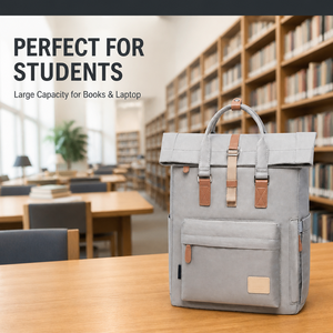 Roll-Top-Pendler-<span class=keywords><strong>Rucksack</strong></span> für Männer und Frauen, Erweiterbarer Luxus-<span class=keywords><strong>Rucksack</strong></span>, Alltags-<span class=keywords><strong>Rucksack</strong></span> für Arbeit, Schule, Reisen - Product Image 4
