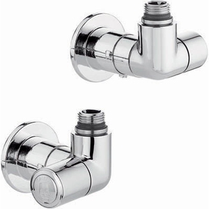 Valvola Termostatica Doppia Quadrata Cromata 1/2 Pollice 23 P 1.5 per Sistemi HVAC - Product Image 1
