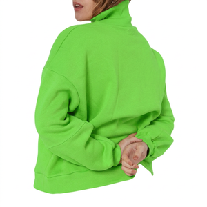 Sweat-shirt à col montant pour femme, matériau léger et doux, coupe confortable, chemise décontractée à manches longues pour femme, printemps automne - Product Image 5
