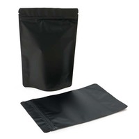 Heiß präge prozess Mattschwarz Metalli sierte Stand-up-Reiß verschluss taschen für die Verpackung von Snack-Puffreis-Crackern