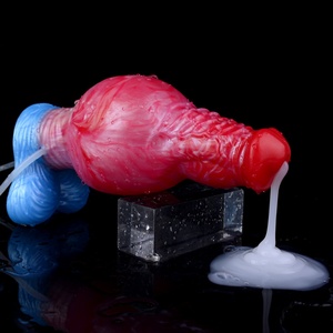 NNSX <b>Inflatable</b> Knotted Dildo Dog Dildo with Suction Cup Silicone Dog Cock Squirting Penis Fantasy Penis Animal Sex Toys - Product Image 2