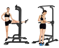 Station de gymnastique multifonctionnelle à domicile avec barre de traction à hauteur réglable et station de trempage Équipement de fitness unisexe Power Tower