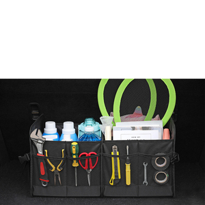 Organisateur de coffre de voiture SUV grande capacité, sac de rangement portable pour dossier de siège, organisateur de coffre de voiture pliable - Product Image 3