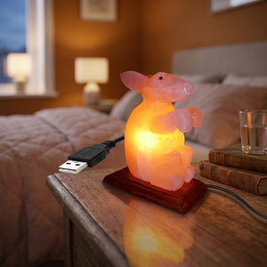 Himalayan Pink Salt Lamp LED <b>USB</b> <b>Plug</b> Carved Geometric Shape Eco-Friendly Feng Shui Holiday Decoration Mini Salt Lamps Bulk - Product Image 1