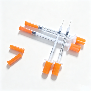 <span class=keywords><strong>Jeringa</strong></span> Desechable Naranja de 0.3ml 0.5ml 1ml <span class=keywords><strong>con</strong></span> <span class=keywords><strong>Aguja</strong></span> Ultrafina 32g 31g 30g para Uso Veterinario 6mm 8mm - Product Image 1