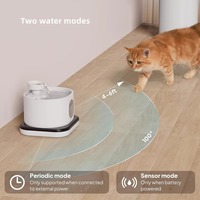 Fontaine à eau intelligente pour animaux de compagnie avec capteur, distributeur d'eau sans fil, automatique, pour chiens et chats, en plastique écologique, design solide, 3L