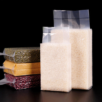 Sac sous vide en plastique transparent personnalisé pour animaux de compagnie/pe/bopp, qualité alimentaire, thermoscellé, pour le stockage et l'expédition du riz