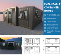 Maisons préfabriquées Maison en conteneur extensible 20 pieds 40 pieds Maison modulaire moderne de luxe Maisons préfabriquées Granny Flat