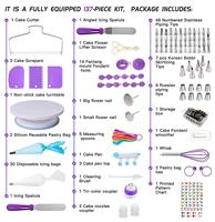 137 pièces douille de pâtisserie buses de gâteau pour confiserie ensemble professionnel crème glacée embouts de tuyauterie outil de décoration de gâteau