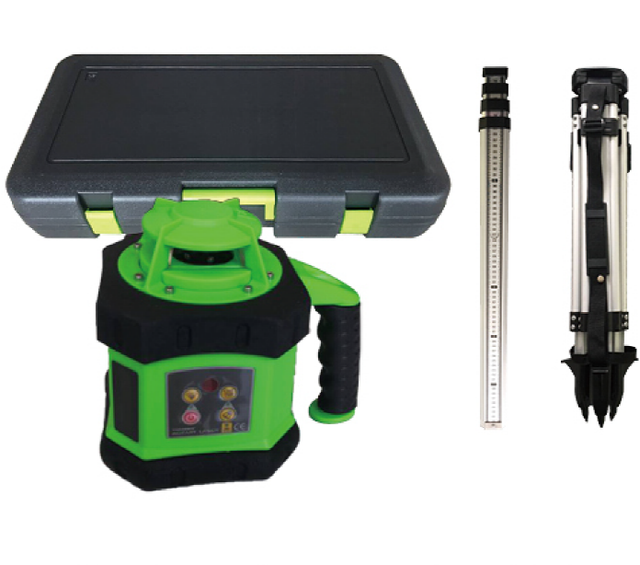 High Quality Green Beam Laser with Tripod and Staff Rotary Laser Set